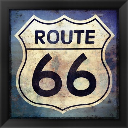 Framed Route 66 Sign Print