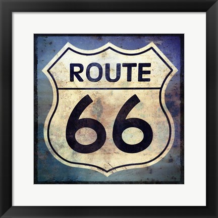 Framed Route 66 Sign Print