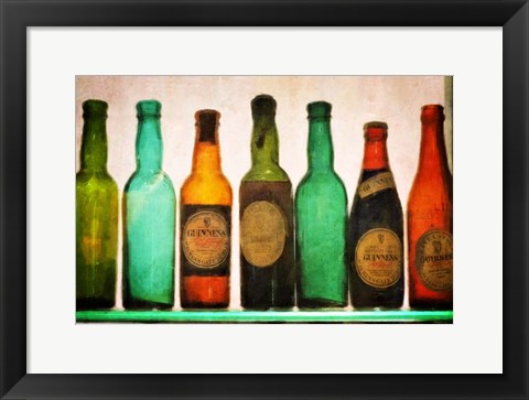 Framed Vintage Guiness Bottles Print