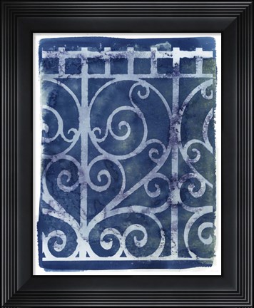 Framed Wrought Iron Cyanotype I Print