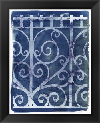 Framed Wrought Iron Cyanotype I Print