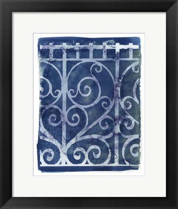 Framed Wrought Iron Cyanotype I Print