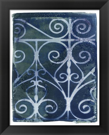 Framed Wrought Iron Cyanotype II Print