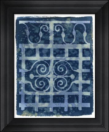 Framed Wrought Iron Cyanotype III Print