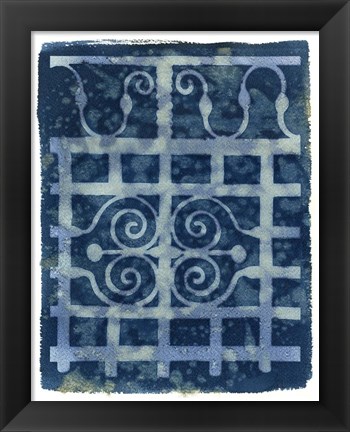 Framed Wrought Iron Cyanotype III Print