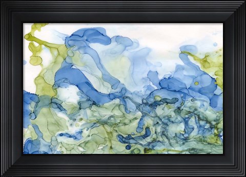 Framed Ocean Influence Blue/Green Print
