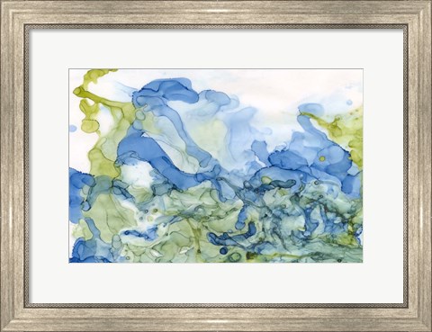Framed Ocean Influence Blue/Green Print
