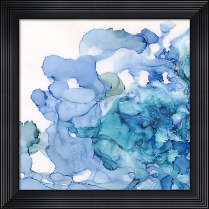 Framed Ocean Influence Blue Print