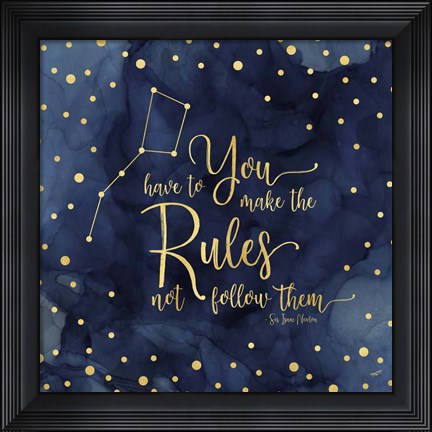 Framed Oh My Stars I Rules Print