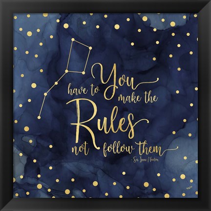 Framed Oh My Stars I Rules Print