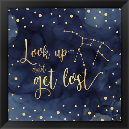 Framed Oh My Stars II Look Up Print