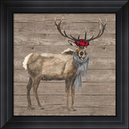 Framed Warm in the Wilderness Deer Print