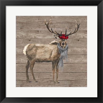 Framed Warm in the Wilderness Deer Print