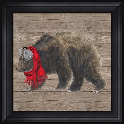 Framed Warm in the Wilderness Bear Print