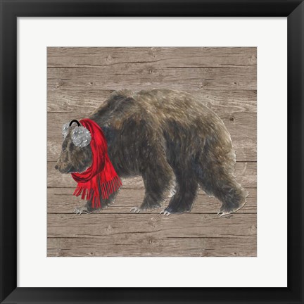 Framed Warm in the Wilderness Bear Print