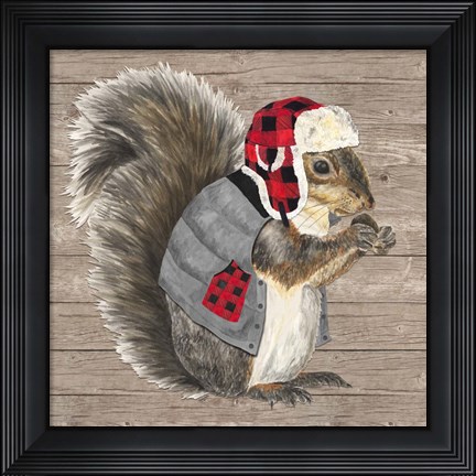 Framed Warm in the Wilderness Squirrel Print