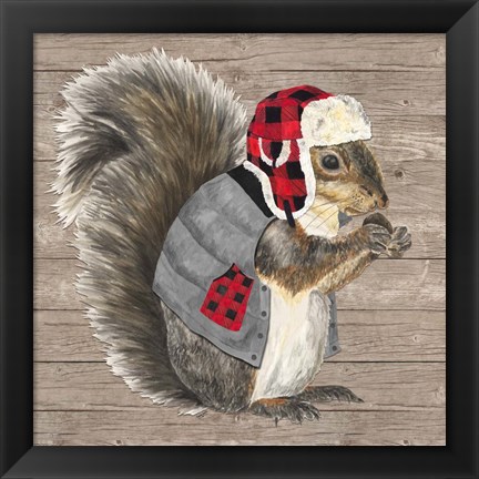 Framed Warm in the Wilderness Squirrel Print