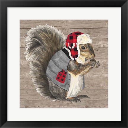 Framed Warm in the Wilderness Squirrel Print