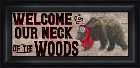Framed Warm in the Wilderness Welcome Sign Print