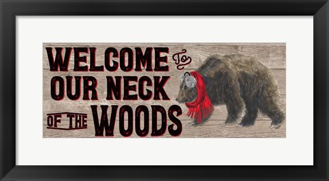 Framed Warm in the Wilderness Welcome Sign Print