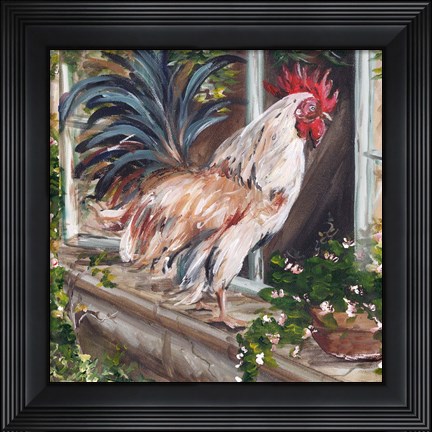 Framed French Country Rooster Print