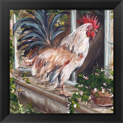 Framed French Country Rooster Print