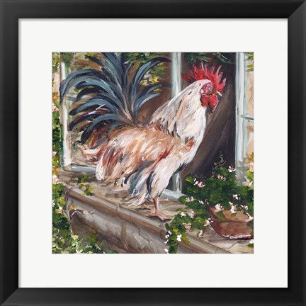 Framed French Country Rooster Print