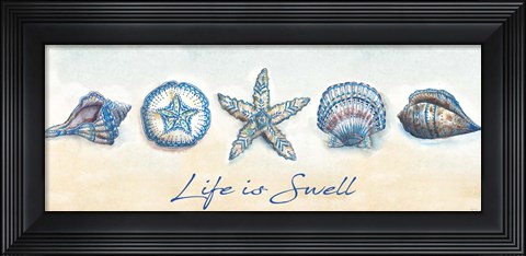 Framed Bohemian Shells Panel Print