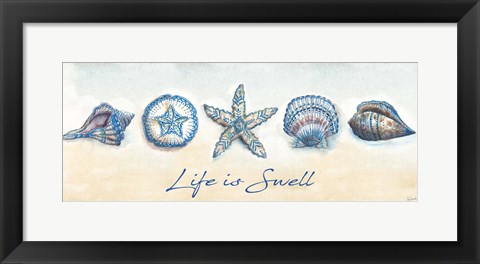 Framed Bohemian Shells Panel Print