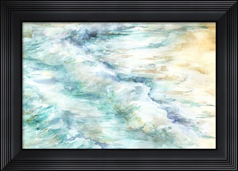 Framed Ocean Waves Landscape Print