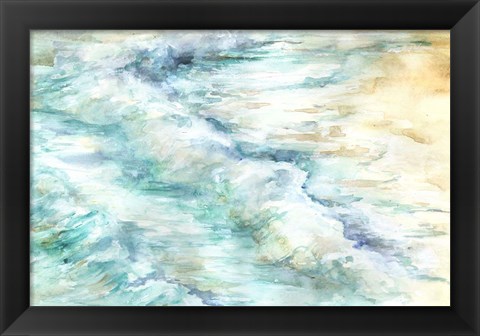 Framed Ocean Waves Landscape Print