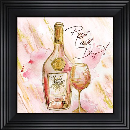 Framed Rose All Day III (Rose All Day) Print