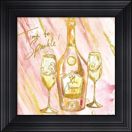 Framed Rose All Day IV (Time to Sparkle) Print