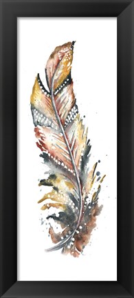 Framed Tribal Feather Single I Print