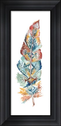 Framed Tribal Feather Single IV Print