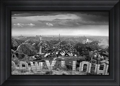 Framed One Too Many Drinks BW Print