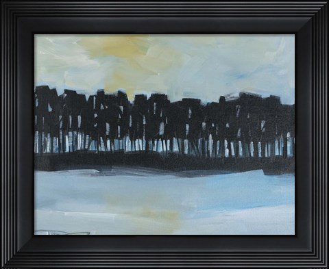 Framed Early Winter Treeline Print