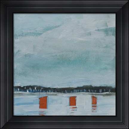 Framed Icefishing Village Print