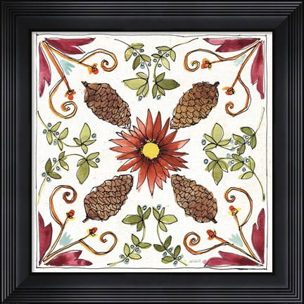 Framed Festive Foliage IX Print
