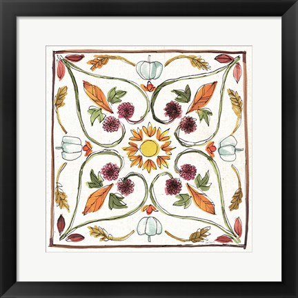 Framed Festive Foliage VI Print