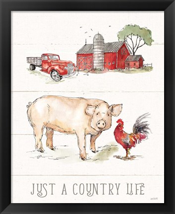 Framed Country Life II Print