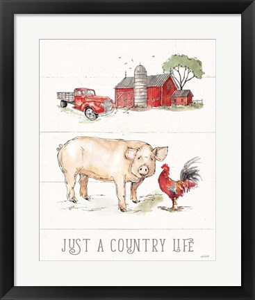 Framed Country Life II Print