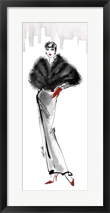 Framed Fifties Fashion I Red Gloves Print