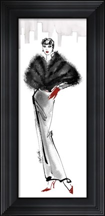 Framed Fifties Fashion I Red Gloves Print