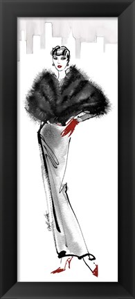 Framed Fifties Fashion I Red Gloves Print