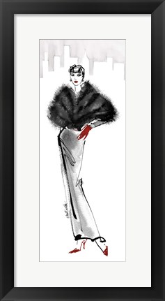 Framed Fifties Fashion I Red Gloves Print