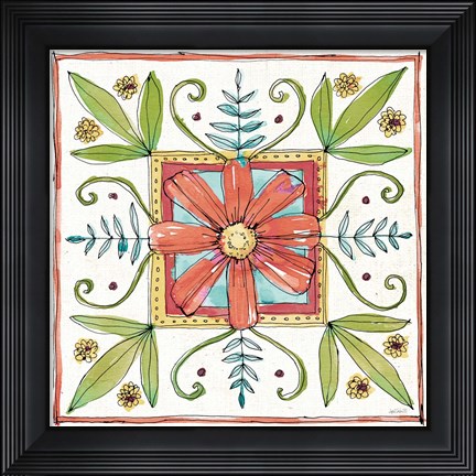 Framed Simply Petals XII Warm Print
