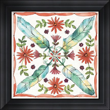 Framed Simply Petals XI Warm Print