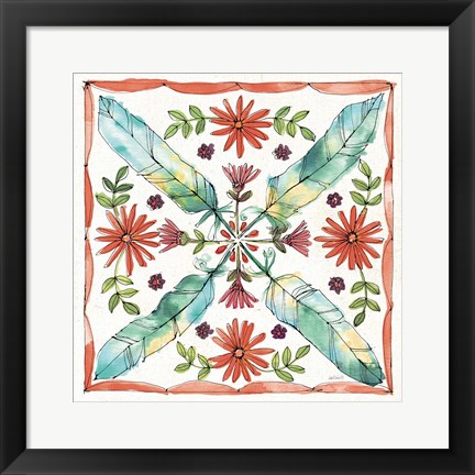Framed Simply Petals XI Warm Print