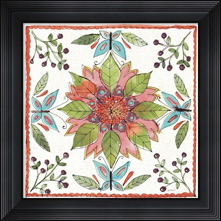 Framed Simply Petals IX Warm Print